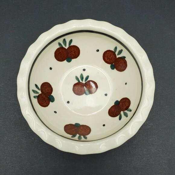 Polish Pottery Wild Cherry Condiment Bowl Sauce Dip Pinch Bowl Trinket Ring Dish - Picture 3 of 6